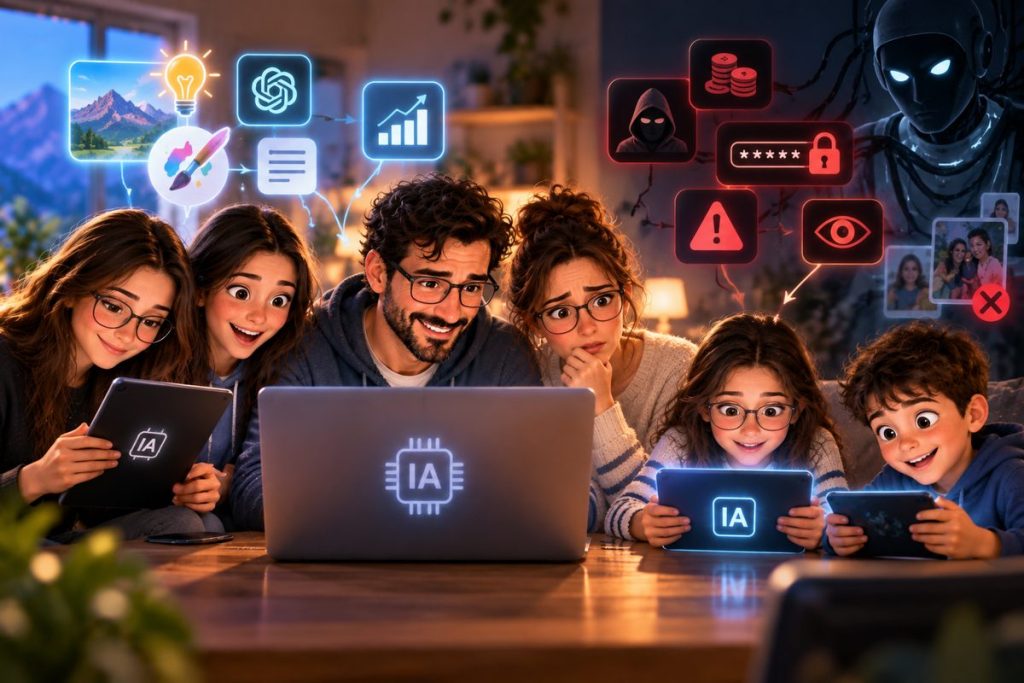 Intelligence artificielle en famille — forces et dangers pour parents et enfants à Gap