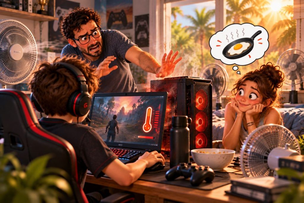 PC gamer qui chauffe — dépannage et refroidissement informatique à domicile à Gap